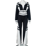 Has K24ST398 Women's Clothing 2025 Autumn Fashion Trend Hot Girl Black And White Trousers