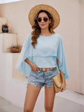 Shein Women's Shawl Round Collar Loose Personality Chiffon