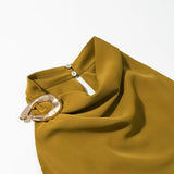 Homemade New Women's Clothing Smocoat With Seam-Cloaught Hanging Collar Blouse 8919