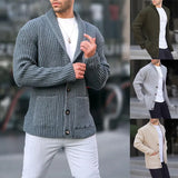 Toloer Men's New Cardigan Sweater Autumn And Winter Men's Long Sleeve Knit Sweater Men's