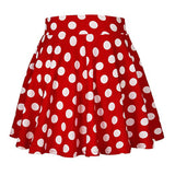 Toloer Summer Hot Wave Dot Mini Skirt Red Skirt-Outfit