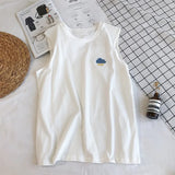 Cartoon Printed T Shirt 2019 New Summer Women Harajuku Weather Clothes sleeveless Tops Femme O-Neck Loose T