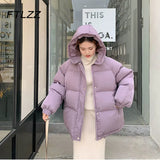 New 2020 Women Short Jacket Winter Thick Hooded Cotton Padded Coats Female Korean Loose Puffer Parkas Ladies Oversize
