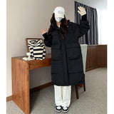 Winter In The Long Over The Knee Korean Version Of Loose Down Cotton-Padded Jacket Women Thickened 2023 New Women's Padded Coat Winter-Outfit