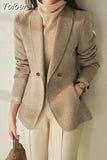 Spring Autumn New Women Work Long Sleeve Single Breasted Comfortable All-match Solid Color Casual Elegant Overcoat