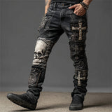 Women's Jeans Women's Trousers Color Flowers 3D Three-Dimensional Printed