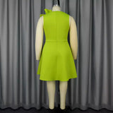 New Summer Three-Dimensional Flower Dress Party Banquet Sleeveless High Waist Dress