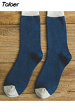 Autumn Winter Men Fashion Happy Small Lattice Cotton Socks Classic Solid Color All-Match Male Ventilation Business