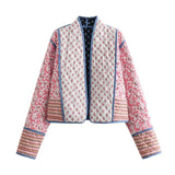 2024 Autumn / Winter 202 New Women's Street Fashion Double-Sided Printed Cotton Jacket W063 2765-Outfit