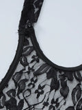 backless vintage lace mini dress with halter