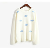 Korean Sweet Long Sleeve Punk Thicken Pullover Harajuku Clothing 2020 Women's Cute Loose Clouds Sweater for Women
