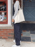 Washed Straight Leg Denim Overall-Outfit