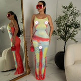 Dress Design Fun Human Body 3D Printed Bare Back Sling