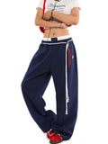 Toloer New Fall 2024 Straight Hip-Hop Wide-Leg Pants For Men And Women-Outfit
