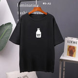 7 color Printed T Shirt Women 2020 New Harajuku Korean Oversized 100% Cotton Summer Tees Ins Soft Female