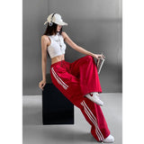 Pocket Side Stripe Sweatpants-Outfit