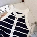 Girls Little Scented Necked Shirt Slings Women's Summer New Vintage Sleeveless Bottom Shirt