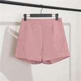 Toloer White Suit Shorts Female Black Summer Thin 2024 New Loose High-Waist A-Line Casual Wide-Leg Hot Pants-Outfit