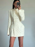 And Shredded Flower Slim Thin Blazer Small Fragrant Style High-End Sense 2025 New