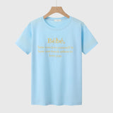 Toloer Korean Chic Summer New Embroidery Stereo Letter Casual Simple Age Reduction Round Collar Short Sleeve Versatile T-Shirt-Outfit