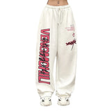 Dance Street Hiphop Slacks Sweating Loose-Ragging Large Print Broad Leg