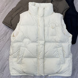 24 Winter New Style Padded Jacket Female Korean Version Loose Wear Vest Vest European Goods Thick Warm Short Coat-Outfit