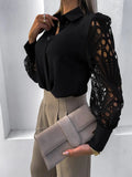 Innovative Elegant Lace Stitching Shirt