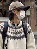 And Winter Fair Island Jack Flower Sweater Men's Korean Version Of Loose Minority Ethnic Style Design Knitted