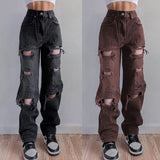 Ripped Loose Jeans-Outfit