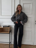 And Winter Fashion Trend Women's Shirt Single-Dwined Cardigan Autumn New Temperament Love Print