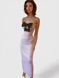 Purely Famous Temperament Banquet Small Dress French High-End Bow Tight Waist Shoulder
