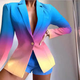 New Casual Print Fashion Small Suit Women's