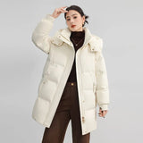 College Style Pink Big Brand Cotton-Padded Clothes Female Winter 2024 New Long High-End Super Good-Looking Thick Warm Coat-Outfit