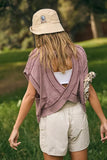 Women's Clothing 2025 New Women's Back Sports Yoga T-Shirts Are Relaxed And Casual