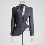 Casual Luw Small Suit 202 Autumn New Fashion High-End Design Hollow Suit