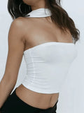Halter Strap Bandeau Top-Outfit