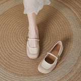 Toloer Ballet Shoes French Mary Jane Shoes Summer With Skirt Flat Single Shoes Driving