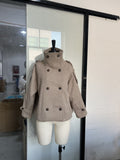 Autumn And Winter Women's Fashion Commuting Collar Collar Buckle Short Coat