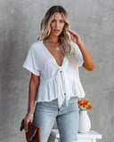 Summer New Women's Pure Color Splicing Loose Short-Sleeved Strap Lotus Edge