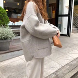 Short Woolen Plaid Coat Female 2021 Loose Casual Houndstooth Outwear Women Blazer