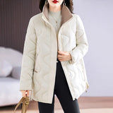 Winter New Down Cotton Clothes In The Long Out Of Season Large Size Loose Collar Thick Warm Cotton-Padded Jacket Jacket-Outfit