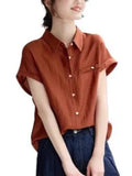 Toloer Commuting Short-Sleeved Shirt For Women In The Summer Of 2025 New Casual Relaxation Texture Shirt Design