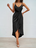 Women's Summer New Fashion Solid Color Suspension Dresses For