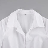 Shirt Women Dresses For Women 2023 Sexy Polo White Shirt Dress Slim Waist Long Sleeve Dress Women Elegant Luxury Midi Dres-Outfit
