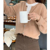 Cashmere Sweater Cardigan Women Single Breasted Long Sleeve Elegant Vintage Jumper Solid Wool Knitted Autumn Winter