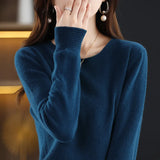 Toloer Women's Fall / Winter 2023 New Loose Knit Women's Top With A Sweater Soft Waxy Sweater-Outfit