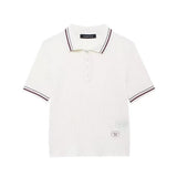 2025 New Knitted Shirt Round-Neck Solid Color Loose Set Female