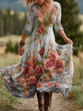 Shirt Dress Bohemian Holiday Dress Print