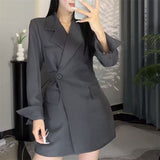 Jacket Woman 2025 New Autumn Waist Design Feeling Korean Version Of The Fall Explosion In The Long-Term Sister