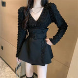 Toloer One Piece Type Button High Waist Show Thin Half Skirt Female Design Sense Small Temperament Small Waist A Word Skirt-Outfit